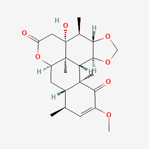 molecular formula C22H30O7 B1218879 Picrasin E CAS No. 33204-38-5