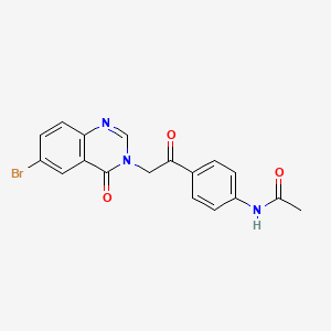 molecular formula C18H14BrN3O3 B12188811 N-{4-[(6-bromo-4-oxoquinazolin-3(4H)-yl)acetyl]phenyl}acetamide 