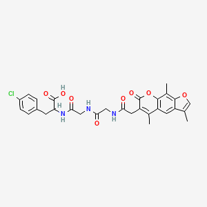 molecular formula C29H28ClN3O8 B12188820 N-[(3,5,9-trimethyl-7-oxo-7H-furo[3,2-g]chromen-6-yl)acetyl]glycylglycyl-4-chlorophenylalanine 