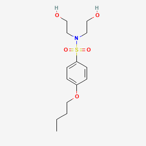 molecular formula C14H23NO5S B12188827 Bis(2-hydroxyethyl)[(4-butoxyphenyl)sulfonyl]amine 