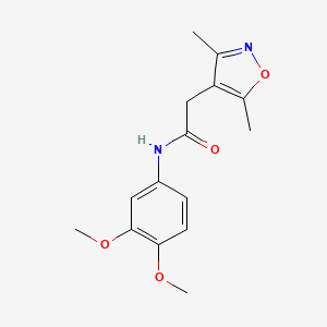 molecular formula C15H18N2O4 B12188831 N-(3,4-dimethoxyphenyl)-2-(3,5-dimethyl-1,2-oxazol-4-yl)acetamide 