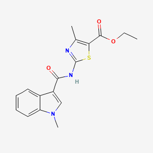 molecular formula C17H17N3O3S B12188854 ethyl 4-methyl-2-{[(1-methyl-1H-indol-3-yl)carbonyl]amino}-1,3-thiazole-5-carboxylate 