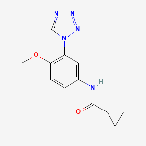 molecular formula C12H13N5O2 B12188868 N-[4-methoxy-3-(tetrazol-1-yl)phenyl]cyclopropanecarboxamide 