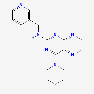 molecular formula C17H19N7 B12188901 (4-Piperidylpteridin-2-yl)(3-pyridylmethyl)amine 