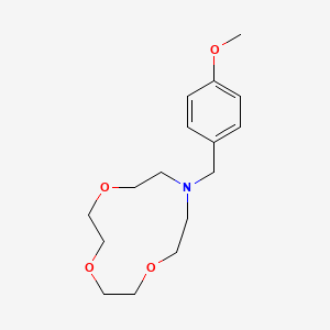 molecular formula C16H25NO4 B12188907 10-(4-Methoxybenzyl)-1,4,7-trioxa-10-azacyclododecane CAS No. 312942-96-4