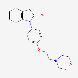 1,3,4,5,6,7-Hexahydro-1-(4-(2-(4-morpholinyl)ethoxy)phenyl)-2H-indol-2-one