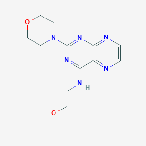 molecular formula C13H18N6O2 B12188950 (2-Methoxyethyl)(2-morpholin-4-ylpteridin-4-yl)amine 