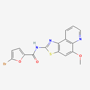 molecular formula C16H10BrN3O3S B12188955 5-bromo-N-[(2Z)-5-methoxy[1,3]thiazolo[4,5-f]quinolin-2(1H)-ylidene]furan-2-carboxamide 