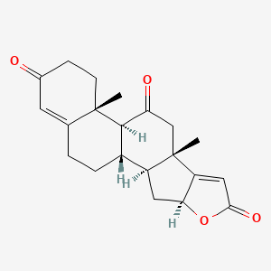 molecular formula C21H24O4 B1218904 Pregna-4,17(20)-dien-21-oicacid,16beta-hydroxy-3,11-dioxo-,gamma-lactone CAS No. 337-68-8