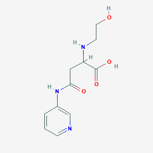 molecular formula C11H15N3O4 B12189043 2-((2-Hydroxyethyl)amino)-4-oxo-4-(pyridin-3-ylamino)butanoic acid 