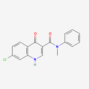 molecular formula C17H13ClN2O2 B12189059 7-chloro-4-hydroxy-N-methyl-N-phenylquinoline-3-carboxamide CAS No. 861675-57-2
