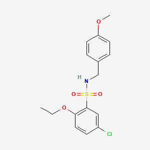 molecular formula C16H18ClNO4S B12189062 5-chloro-2-ethoxy-N-(4-methoxybenzyl)benzenesulfonamide 