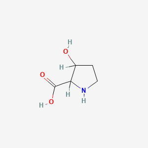 molecular formula C5H9NO3 B1218907 3-Hydroxypyrrolidine-2-carboxylic acid 