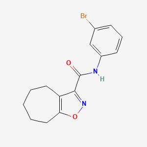 molecular formula C15H15BrN2O2 B12189126 N-(3-bromophenyl)-5,6,7,8-tetrahydro-4H-cyclohepta[d][1,2]oxazole-3-carboxamide 