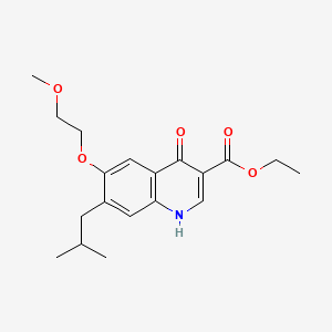 B1218918 ethyl 6-(2-methoxyethoxy)-7-(2-methylpropyl)-4-oxo-1H-quinoline-3-carboxylate CAS No. 78838-01-4