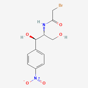 molecular formula C11H13BrN2O5 B1218922 2-bromo-N-[(1R,2R)-1,3-dihydroxy-1-(4-nitrophenyl)propan-2-yl]acetamide CAS No. 40027-72-3