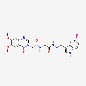 molecular formula C24H24FN5O5 B12189261 N~2~-[(6,7-dimethoxy-4-oxoquinazolin-3(4H)-yl)acetyl]-N-[2-(5-fluoro-1H-indol-3-yl)ethyl]glycinamide 