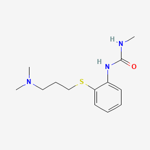 molecular formula C13H21N3OS B1218931 Urea, N-(2-((3-(dimethylamino)propyl)thio)phenyl)-N'-methyl- CAS No. 33406-68-7
