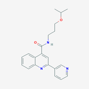 molecular formula C21H23N3O2 B12189333 N-(3-isopropoxypropyl)-2-pyridin-3-ylquinoline-4-carboxamide 