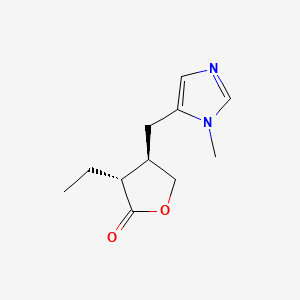 molecular formula C11H16N2O2 B1218937 (+)-Isopilocarpine CAS No. 531-35-1