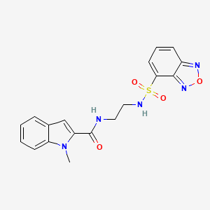 molecular formula C18H17N5O4S B12189385 N-{2-[(2,1,3-benzoxadiazol-4-ylsulfonyl)amino]ethyl}-1-methyl-1H-indole-2-carboxamide 