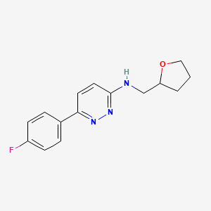 molecular formula C15H16FN3O B12189409 [6-(4-Fluorophenyl)pyridazin-3-yl](oxolan-2-ylmethyl)amine 