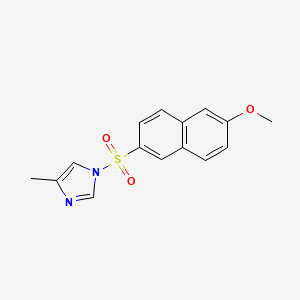 molecular formula C15H14N2O3S B12189440 1-[(6-methoxynaphthalen-2-yl)sulfonyl]-4-methyl-1H-imidazole 