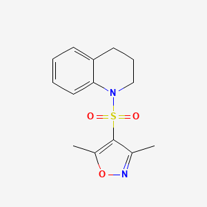 molecular formula C14H16N2O3S B12189441 1-[(3,5-Dimethyl-1,2-oxazol-4-yl)sulfonyl]-1,2,3,4-tetrahydroquinoline 