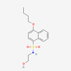 molecular formula C16H21NO4S B12189511 [(4-Butoxynaphthyl)sulfonyl](2-hydroxyethyl)amine 