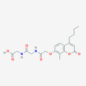 molecular formula C20H24N2O7 B12189525 N-{[(4-butyl-8-methyl-2-oxo-2H-chromen-7-yl)oxy]acetyl}glycylglycine 