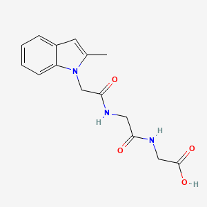 molecular formula C15H17N3O4 B12189587 N-[(2-methyl-1H-indol-1-yl)acetyl]glycylglycine 