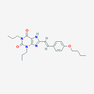 molecular formula C23H30N4O3 B121896 (E)-8-(4-Butoxystyryl)-1,3-dipropylxanthine CAS No. 151539-68-3