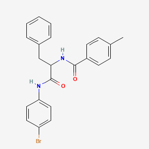molecular formula C23H21BrN2O2 B12189600 Benzenepropanamide, N-(4-bromophenyl)-alpha-[(4-methylbenzoyl)amino]- CAS No. 1246644-35-8