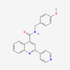 molecular formula C23H19N3O2 B12189616 N-(4-methoxybenzyl)-2-(4-pyridyl)-4-quinolinecarboxamide 