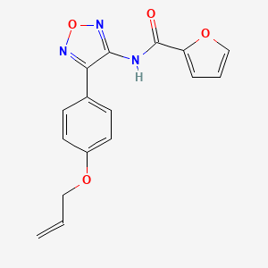 molecular formula C16H13N3O4 B12189728 N-{4-[4-(prop-2-en-1-yloxy)phenyl]-1,2,5-oxadiazol-3-yl}furan-2-carboxamide 