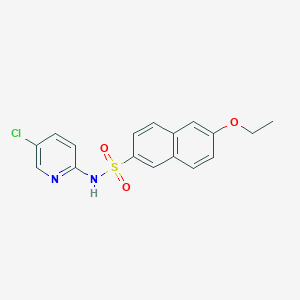 molecular formula C17H15ClN2O3S B12189786 N-(5-chloropyridin-2-yl)-6-ethoxynaphthalene-2-sulfonamide 