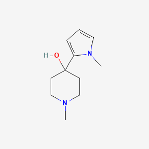 molecular formula C11H18N2O B1218979 1-Methyl-4-(1-methylpyrrol-2-yl)-4-piperidinol CAS No. 78495-93-9