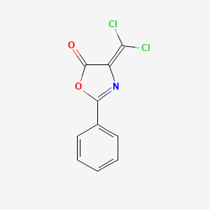 molecular formula C10H5Cl2NO2 B12189833 5(4H)-Oxazolone, 4-(dichloromethylene)-2-phenyl- CAS No. 54902-24-8