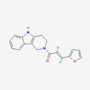 molecular formula C18H16N2O2 B12189866 (2E)-3-(furan-2-yl)-1-(1,3,4,5-tetrahydro-2H-pyrido[4,3-b]indol-2-yl)prop-2-en-1-one 