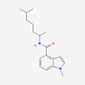 molecular formula C18H26N2O B12189905 1-methyl-N-(6-methylheptan-2-yl)-1H-indole-4-carboxamide 