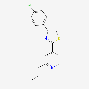 4-(4-Chlorophenyl)-2-(2-propyl-4-pyridinyl)thiazole