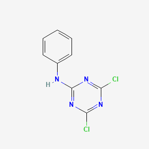 molecular formula C9H6Cl2N4 B1218999 4,6-dichloro-N-phenyl-1,3,5-triazin-2-amine CAS No. 2272-40-4