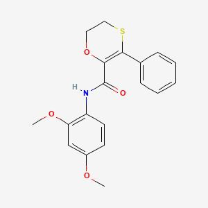 molecular formula C19H19NO4S B12189998 N-(2,4-dimethoxyphenyl)-3-phenyl-5,6-dihydro-1,4-oxathiine-2-carboxamide 