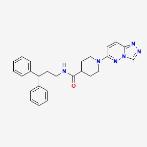 molecular formula C26H28N6O B12190015 N-(3,3-diphenylpropyl)-1-([1,2,4]triazolo[4,3-b]pyridazin-6-yl)piperidine-4-carboxamide 