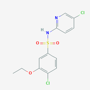 molecular formula C13H12Cl2N2O3S B12190045 4-chloro-N-(5-chloro-2-pyridinyl)-3-ethoxybenzenesulfonamide 