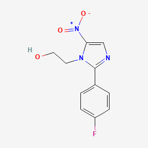 molecular formula C11H10FN3O3 B1219008 Flunidazole CAS No. 4548-15-6