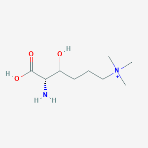 molecular formula C9H21N2O3+ B1219015 3-Hydroxy-N6,N6,N6-trimethyl-L-lysine 