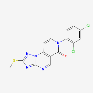 molecular formula C15H9Cl2N5OS B12190236 7-(2,4-dichlorophenyl)-2-(methylsulfanyl)pyrido[3,4-e][1,2,4]triazolo[1,5-a]pyrimidin-6(7H)-one 