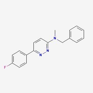 molecular formula C18H16FN3 B12190287 N-benzyl-6-(4-fluorophenyl)-N-methylpyridazin-3-amine 