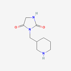 molecular formula C9H15N3O2 B12190288 3-(Piperidin-3-ylmethyl)imidazolidine-2,4-dione 